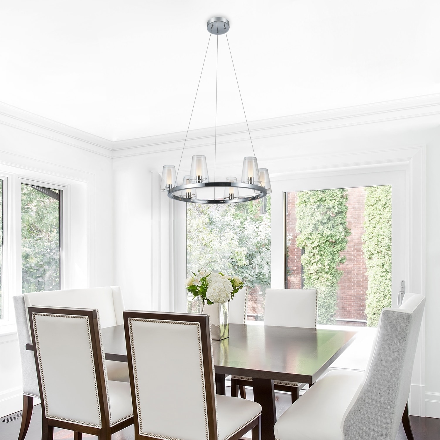 Carter 20W LED Integrated Energy Star 6-Light Chrome Chandelier - Chandeliers For Bedrooms by Overstock.com