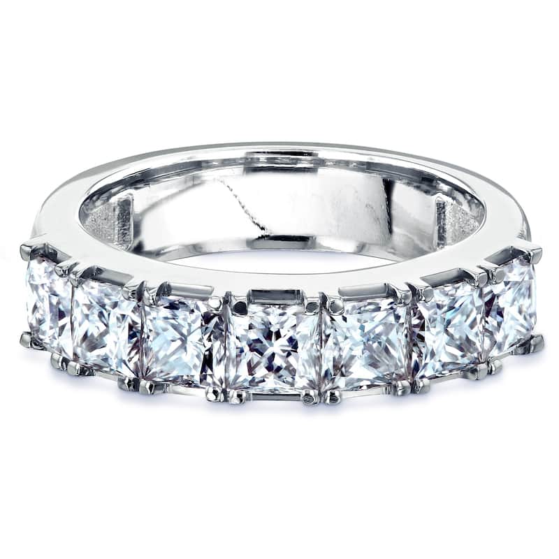 Annello by Kobelli 14k Gold 1-3/4ct.tw Seven Princess Moissanite Women's Wedding Band (4.5mm)
