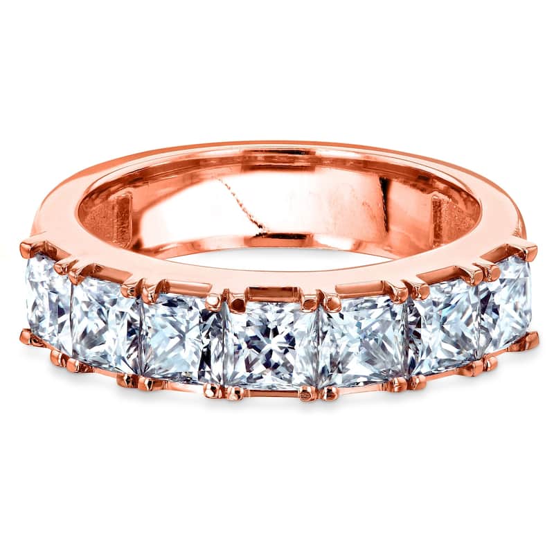 Annello by Kobelli 14k Gold 1-3/4ct.tw Seven Princess Moissanite Women's Wedding Band (4.5mm)