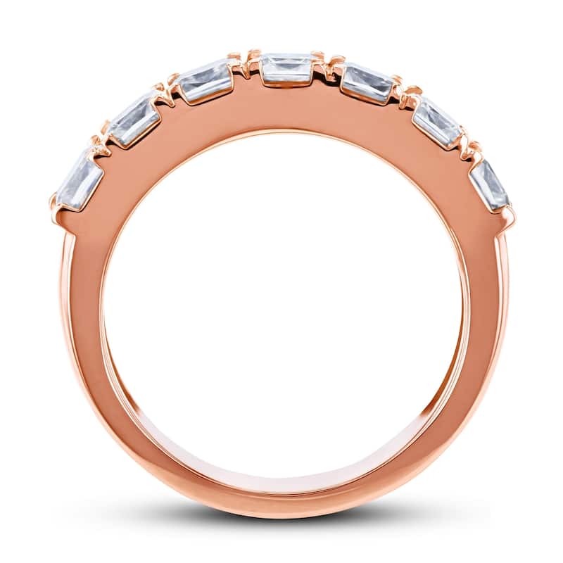 Annello by Kobelli 14k Gold 1-3/4ct.tw Seven Princess Moissanite Women's Wedding Band (4.5mm)