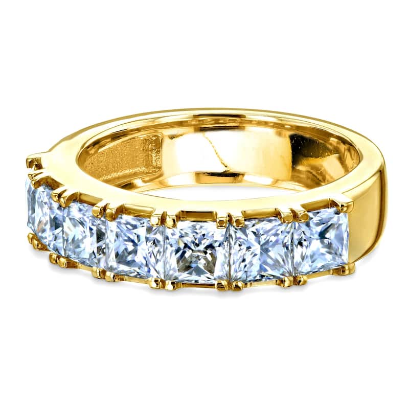 Annello by Kobelli 14k Gold 1-3/4ct.tw Seven Princess Moissanite Women's Wedding Band (4.5mm)
