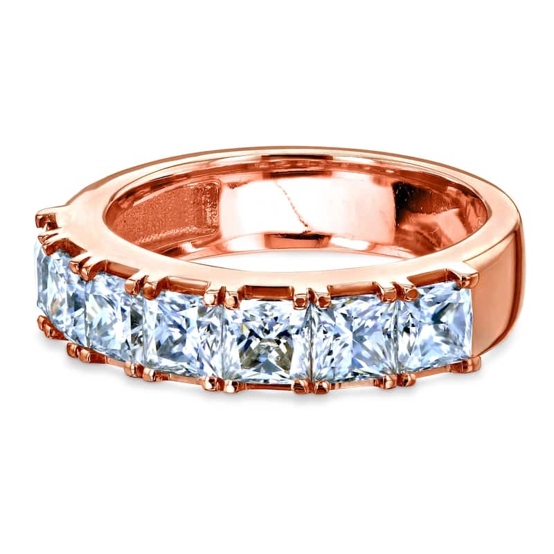 Annello by Kobelli 14k Gold 1-3/4ct.tw Seven Princess Moissanite Women's Wedding Band (4.5mm)