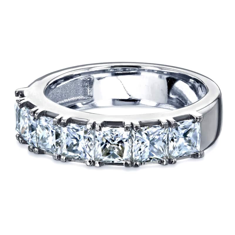 Annello by Kobelli 14k Gold 1-3/4ct.tw Seven Princess Moissanite Women's Wedding Band (4.5mm)