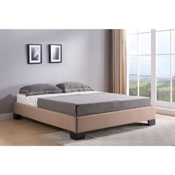 Leatherette Upholstered Wooden Queen Platform Bed with ...