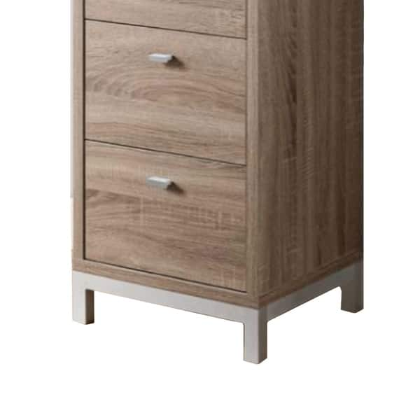 Shop Five Drawers Wooden Utility Cabinet With Metal Handles Light