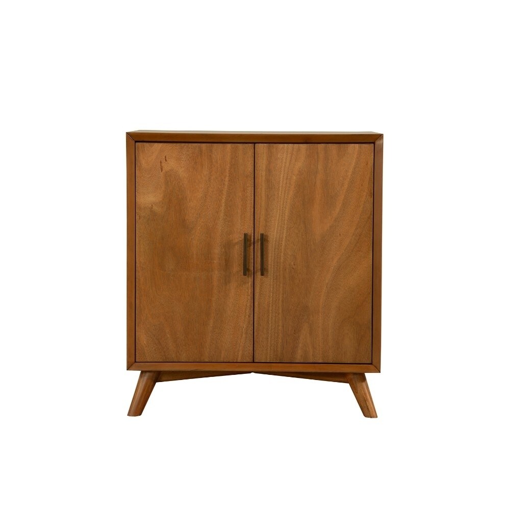 Shop Wooden Small Bar Cabinet With Two Doors And Splayed Legs Brown On Sale Overstock 25781764