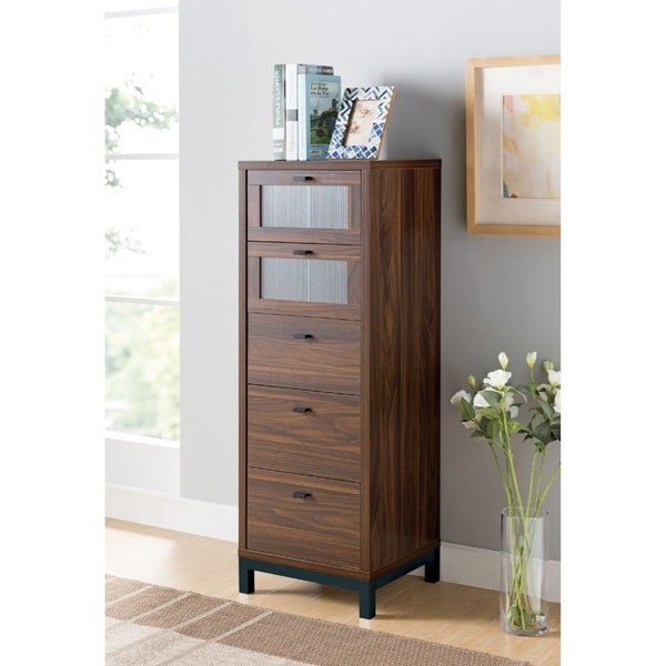 Shop Five Drawers Wooden Utility Cabinet with Metal ...