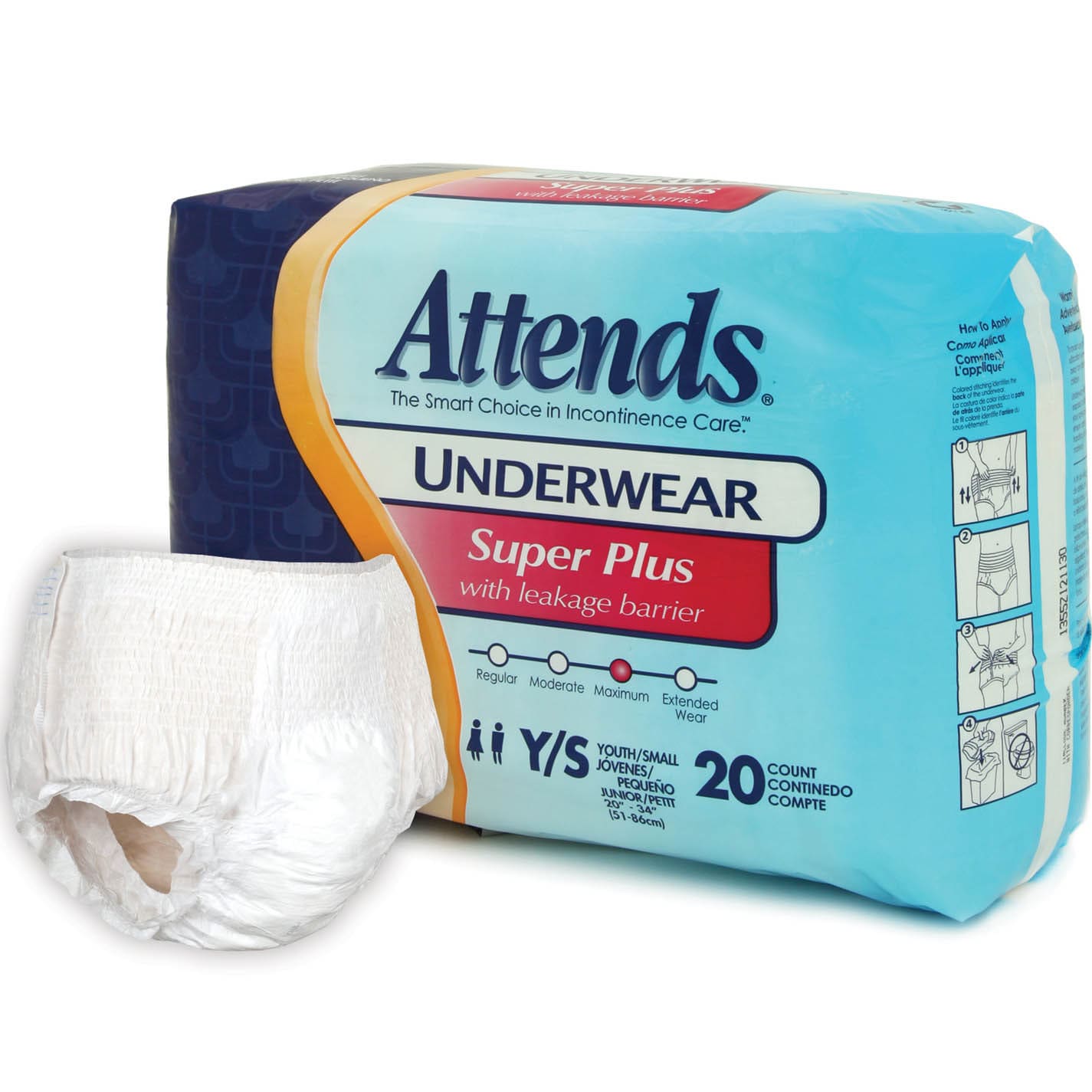 Attends Extra   Extra Large Underwear (Case of 56)   10798097