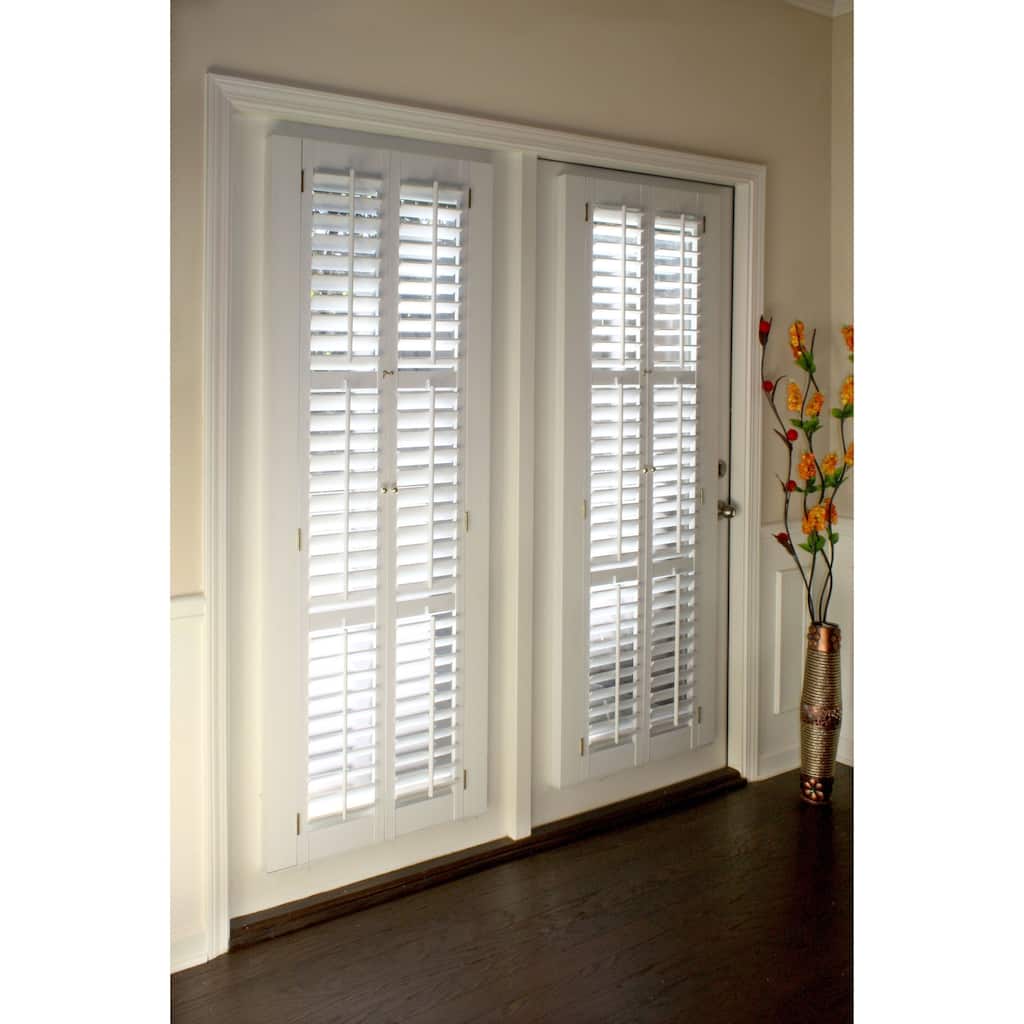 White 2 1/4 inch Slats Plantation Shutter (30-inch Wide)