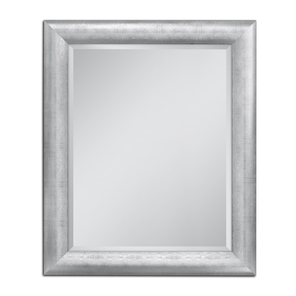 Headwest 28 x 34 Chrome Pave Weave Wall Mirror - 28 x 34