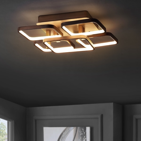 Shop Sebastian 17 5 Integrated Led Metal Flush Mount Ceiling