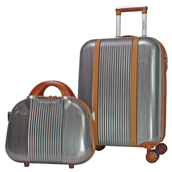 2 piece carry on spinner luggage set