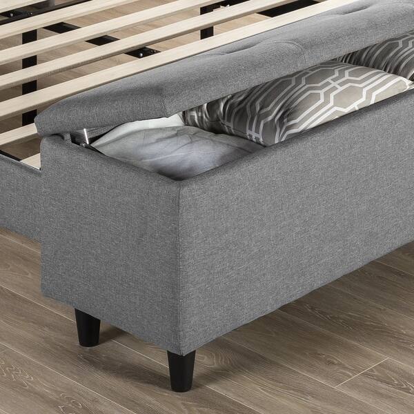 Queen Size Modern Upholstered Platform Bed With Headboard And Storage Ottoman Crown Comfort On Sale Overstock 25859040 Enjoy free shipping on most stuff, even big stuff. crown comfort
