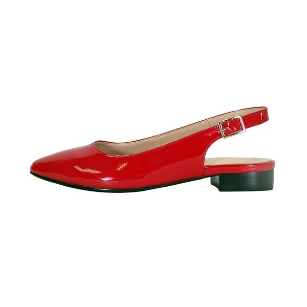red patent leather pumps wide width