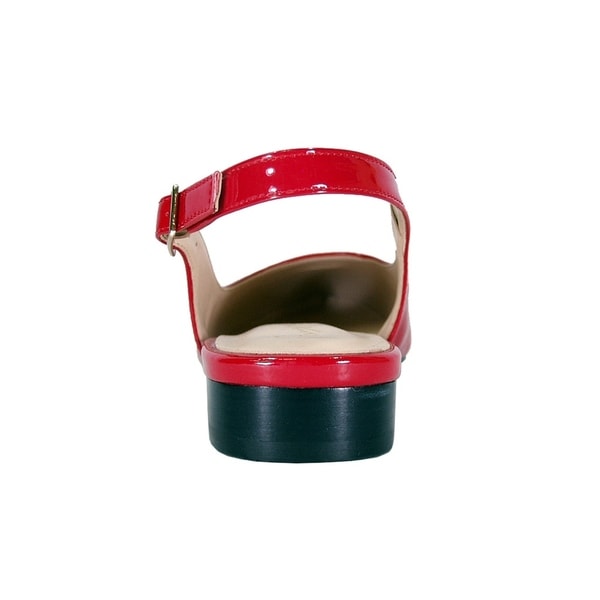 red patent leather pumps wide width