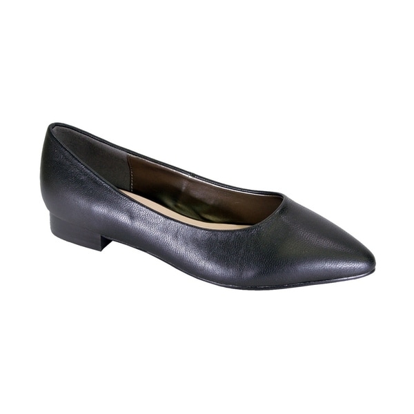 wide width leather flats