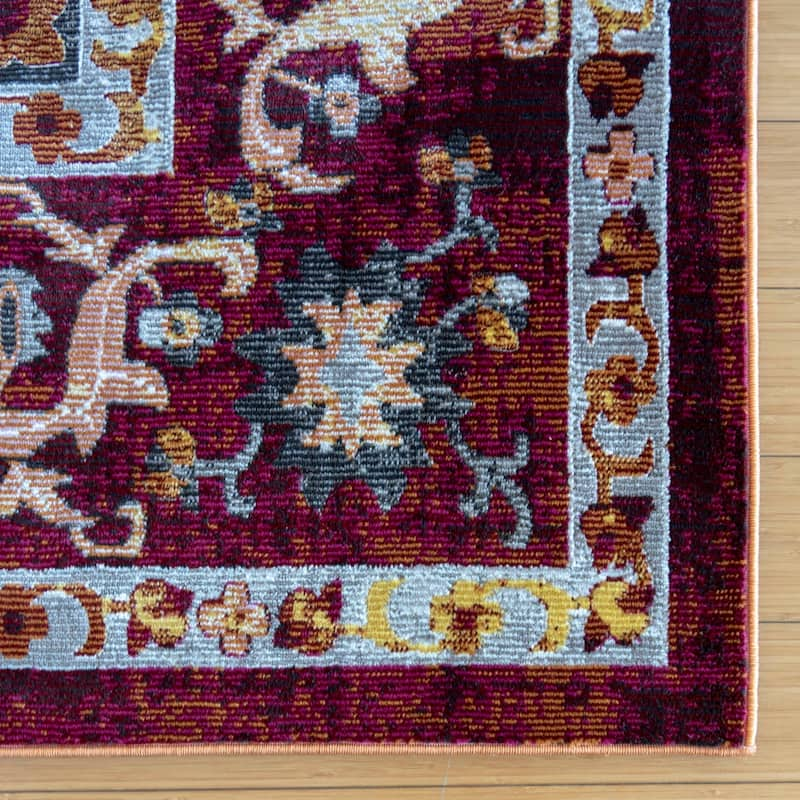 Gertmenian Brea Byrne Traditional Southwestern Burgundy Red/Beige Medallion Area Rug