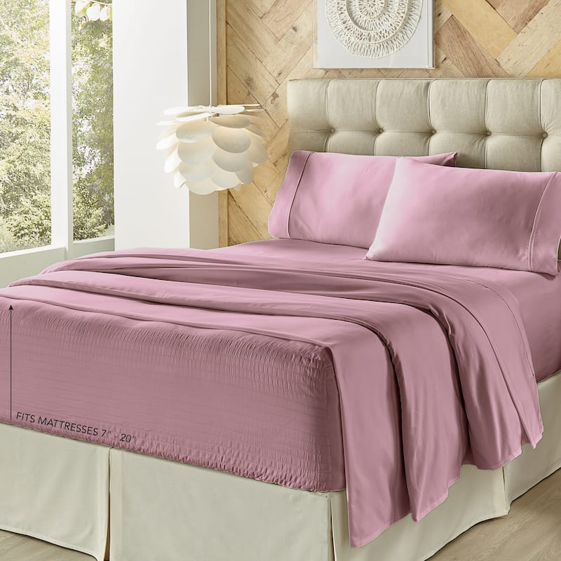 Five Queens Court Royal Fit 800 Thread Count 4 Piece Bed Sheet Set