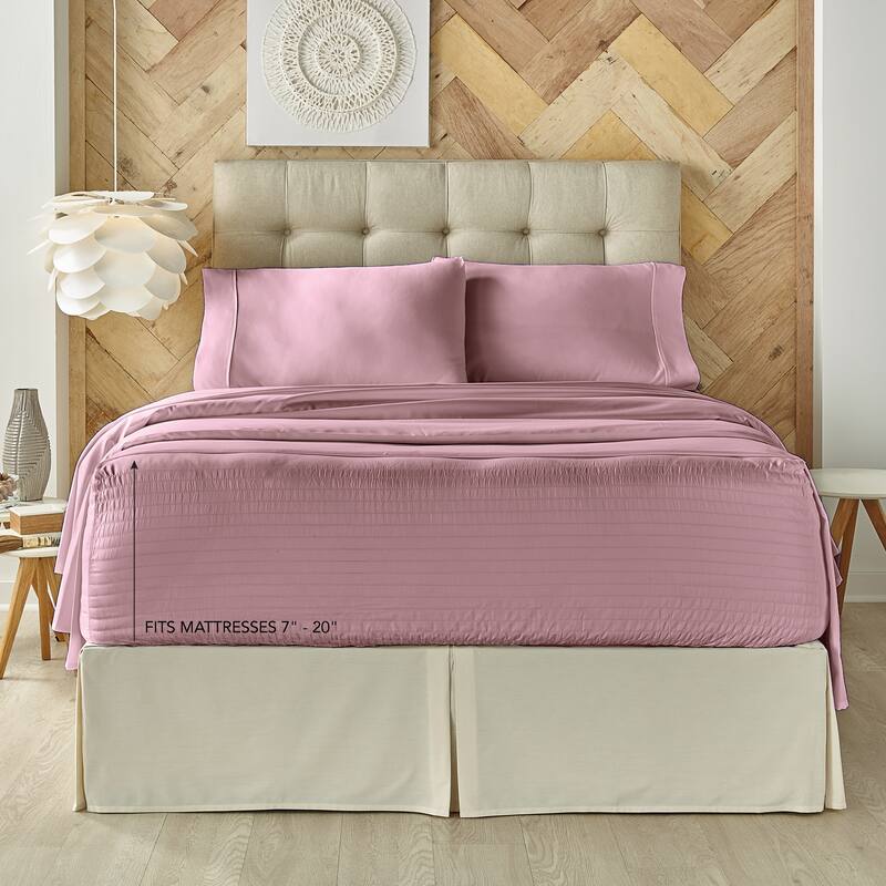Five Queens Court Royal Fit 800 Thread Count 4 Piece Bed Sheet Set