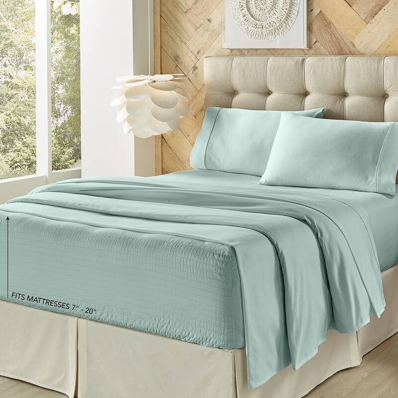 Five Queens Court Royal Fit 800 Thread Count 4 Piece Bed Sheet Set