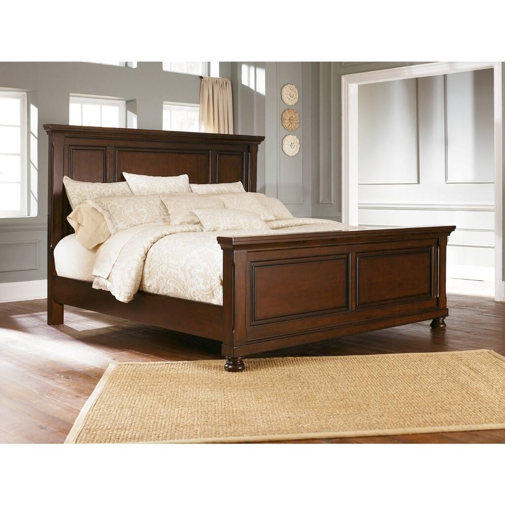 Porter Queen Panel Rails - Rustic Brown - Overstock - 25859541