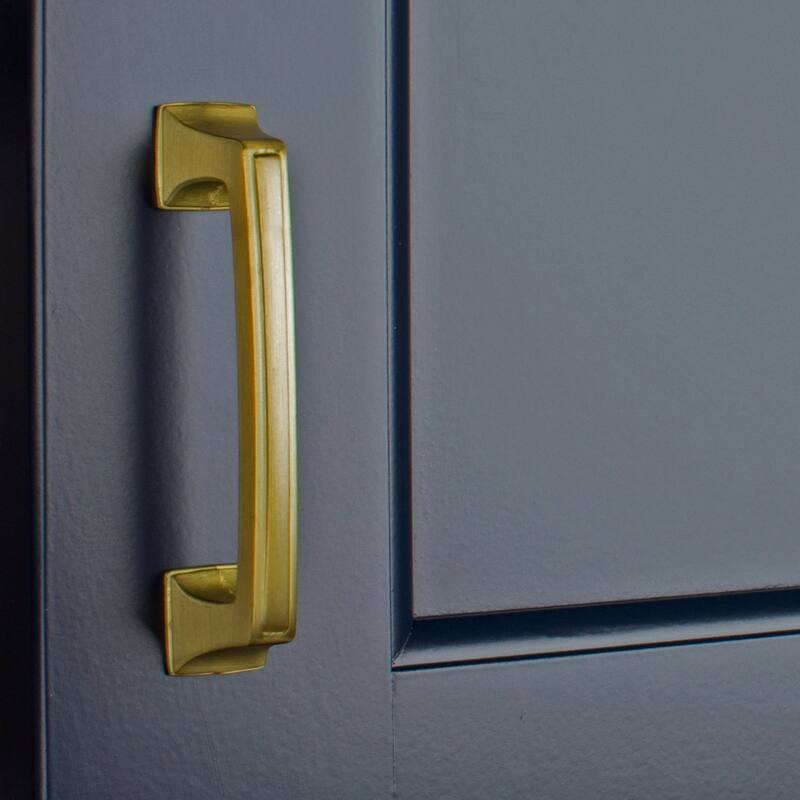 GlideRite 3-inch CC Satin Gold Cabinet Hardware Deco Pulls (Set of 10)