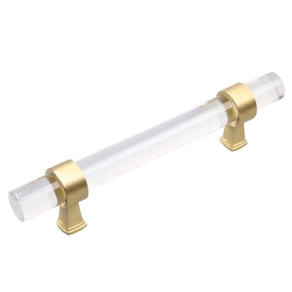 Shop Gliderite 3 75 Inch Clear Acrylic Cabinet Pulls Satin Gold