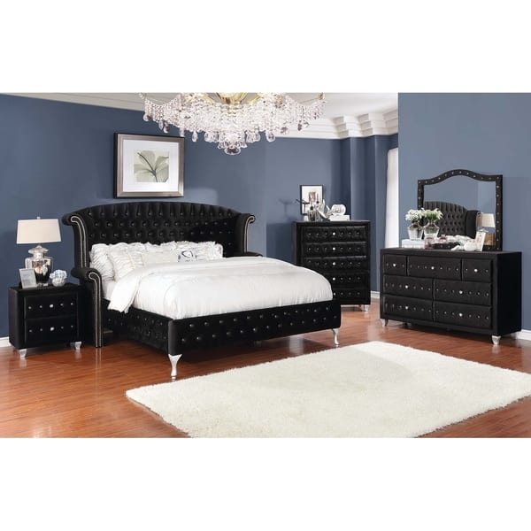  Coaster Home Furnishings Bedroom Furniture Set, Glossy