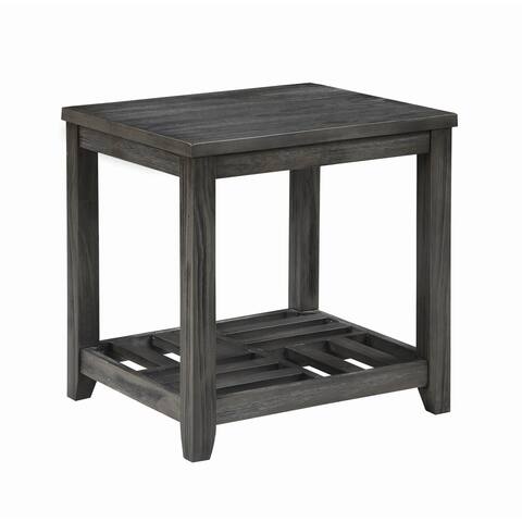 Carbon Loft Soule Grey 1-shelf Rectangular End Table - 22" x 20" x 22"