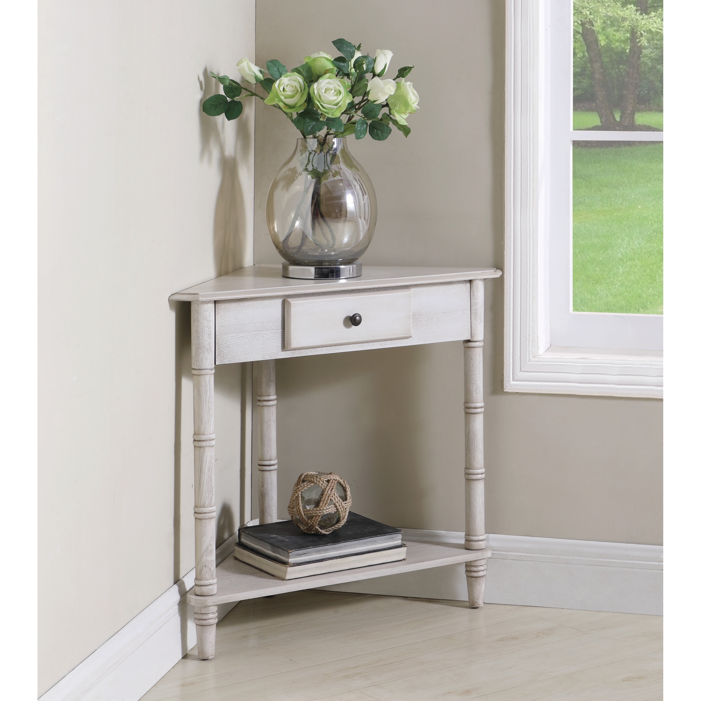 Copper Grove Clet 1 Drawer Corner Accent Table Copper Grove Clet 1 Drawer Corner Accent Table
