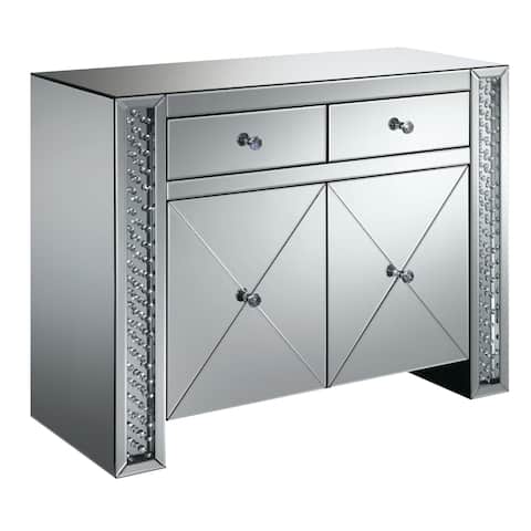 Coaster Furniture Maya Clear Mirror 2-drawer Accent Cabinet