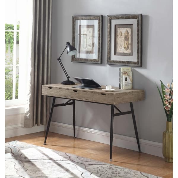 Shop Carbon Loft Wilson Driftwood 1 Drawer Writing Desk On Sale