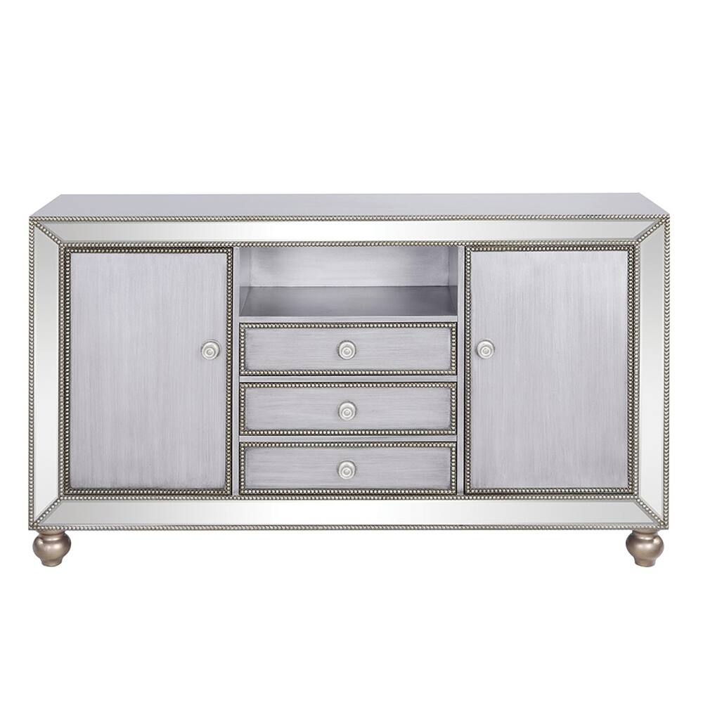 Silver Orchid Corda Metallic 2 Door Tv Console