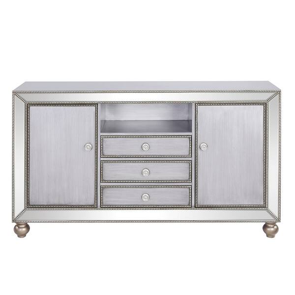 Silver Orchid Corda Metallic 2 Door Tv Console On Silver Orchid Corda Metallic 2 Door Tv Console On