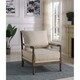preview thumbnail 1 of 8, Coaster Nikki Upholstered Accent Chair, Beige - 29.50" x 34" x 38"