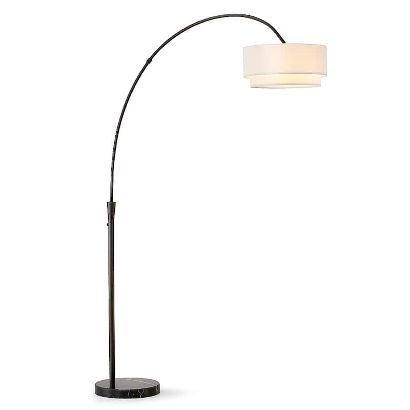 Carson Carrington Flam 81-inch Arch Floor Lamp - DarkBronze - WhiteShade