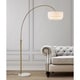 preview thumbnail 9 of 7, Carson Carrington Flam 81-inch Arch Floor Lamp Brass - WhiteShade