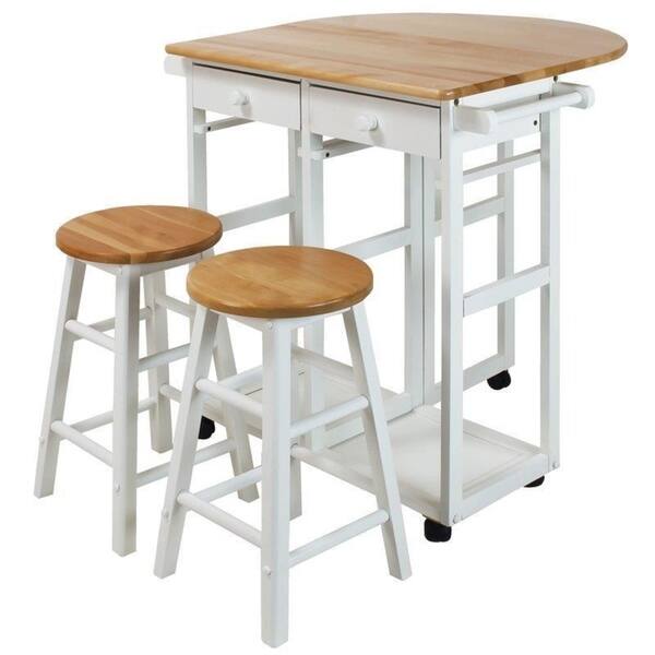 Carson Carrington Dalur Drop Leaf Rolling Kitchen Cart The Woodridge Kitchen Island Provides A E Saving Solution For Family On Go This Utmost Functionality With Its Ample