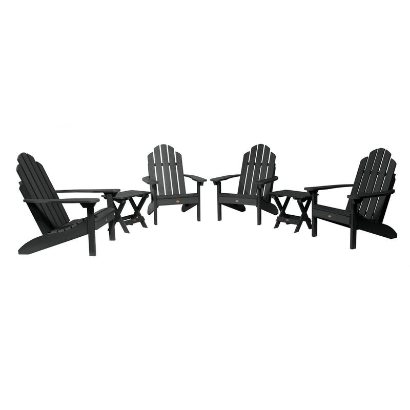 HIGHWOOD 6-Piece Adirondack Seating Set - Black