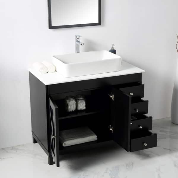 Ove Decors Aspen 40 In Espresso Single Sink Bathroom Vanity Overstock 25893286