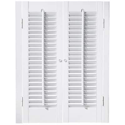 White 1 1/4 inch Slats Plantation Shutter (23-inch wide)
