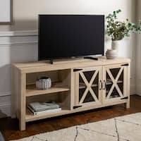 The Gray Barn Kujawa Barn Door TV Stand Console - 58 x 16 x 25h