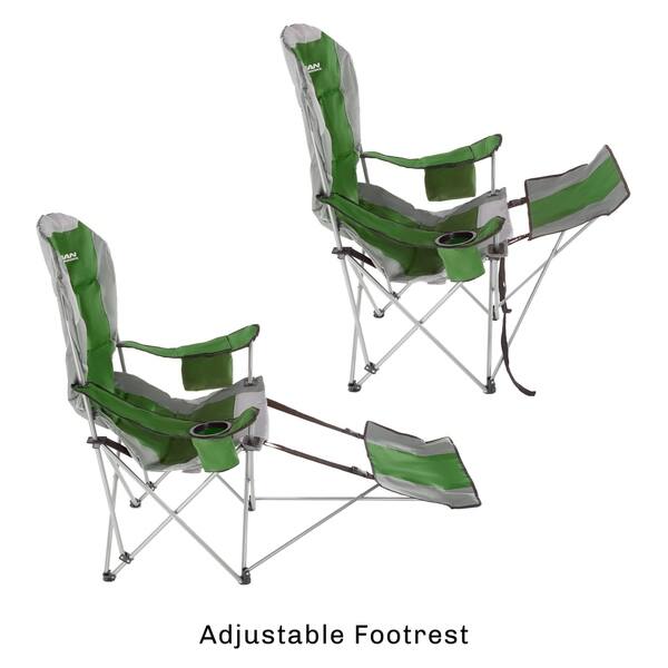 Shop Camp Chair With Footrest 300lbs Capacity Recliner By Wakeman