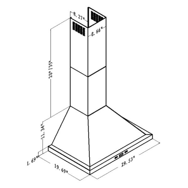 Shop Cavaliere Euro 30 Inch Wall Mount Modern Range Hood Overstock 2589557