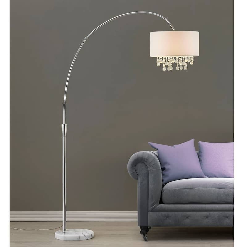 Monroe 81"H Crystal Pendants Arch Floor Lamp
