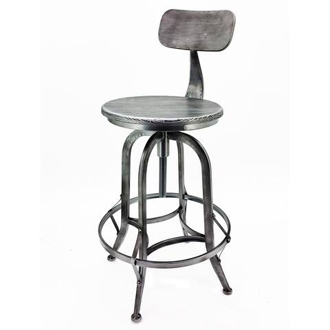 Set of 2 Arthur Retro Steel Rotating Adjustable Height Barstool