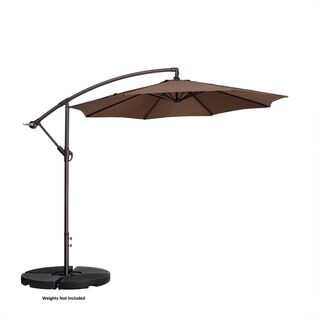 Trademark Globalvillacera 10 Offset Patio Umbrella With 8 Steel Ribs Vertical Tilt Brown Dailymail