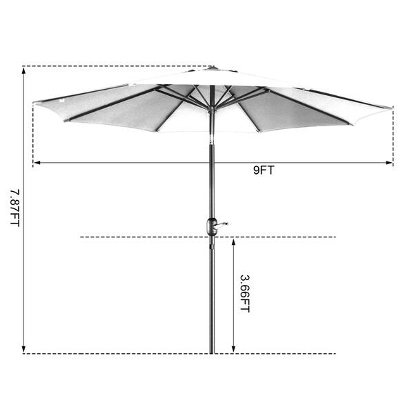 Shop Black Friday Deals On North Bend 9 Foot Outdoor Patio Umbrella With 8 Ribs Auto Tilt By Havenside Home On Sale Overstock 25896785