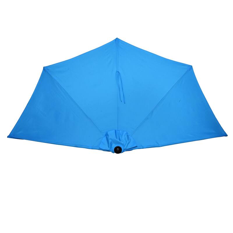 Villacera 9' Patio Half Fade Resistant Umbrella with 5 Ribs, Base Not Included