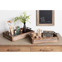 Kate and Laurel Bayport Wood Nesting Tray Set - 2 Piece